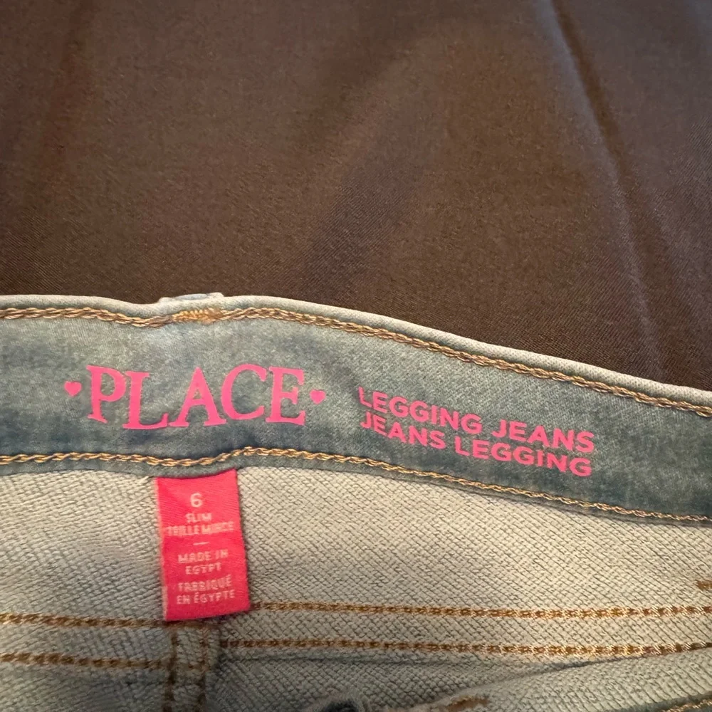 The Children's Place Girls Light Wash Skinny Jeggings 6 Slim Stretch